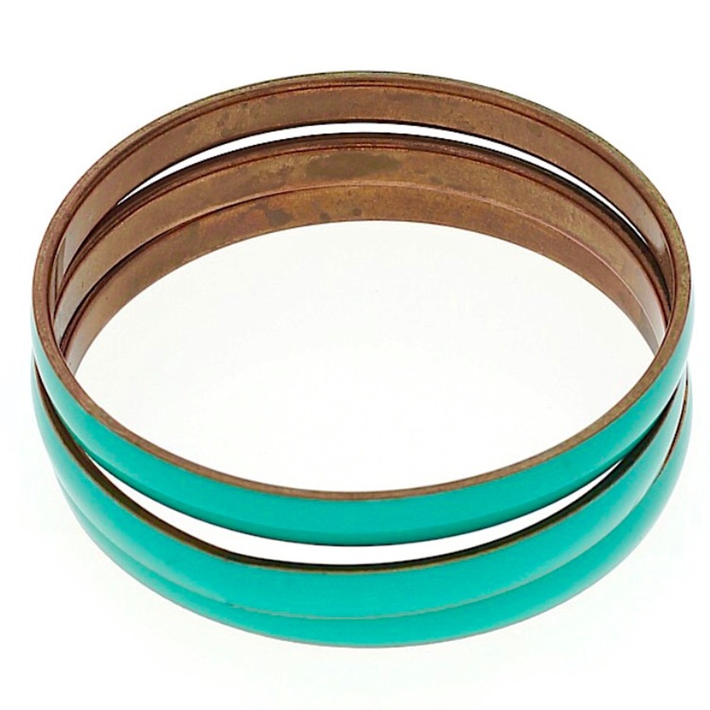 Green and copper colored bracelet